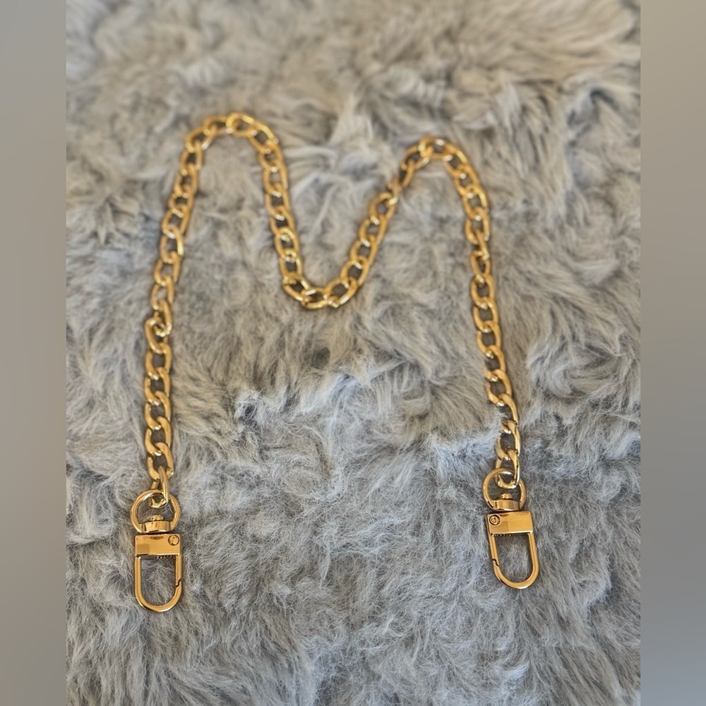 Unbranded Gold Purse Chain Strap Flat Iron Chains With Metal Buckles